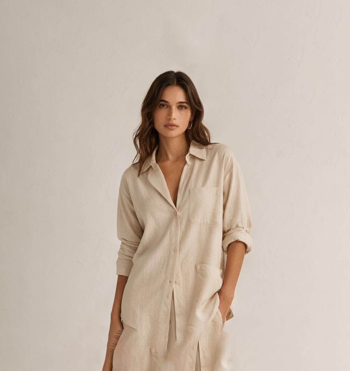 Linen Blend Vest & Trouser Set