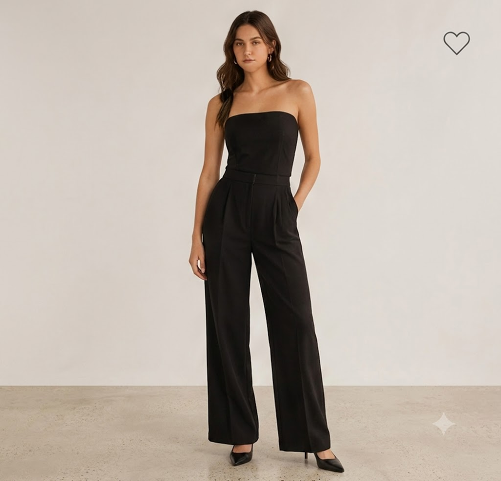 Linen Blend Tailored Vest Set